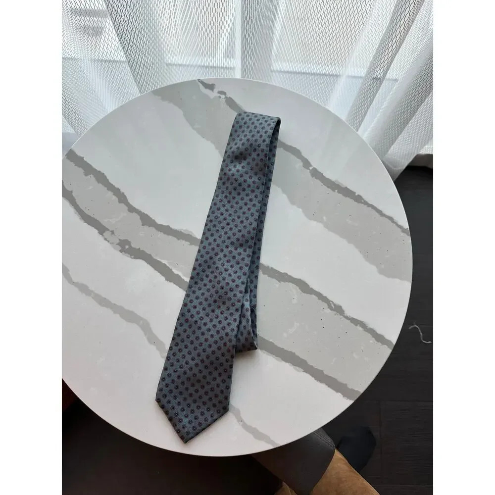 Yves Saint Laurent Neckwear Geometric Pattern 100% Silk Tie